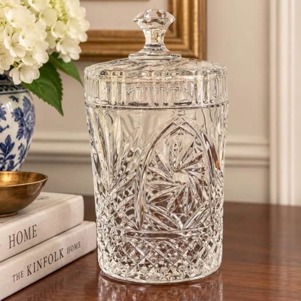 St. George Crystal Lead Crystal Covered Biscuit Jar